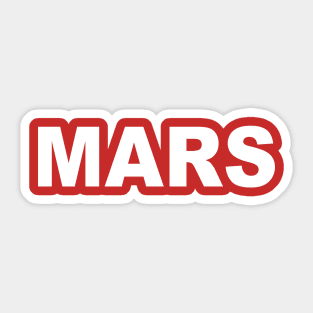 Mars the planet Sticker